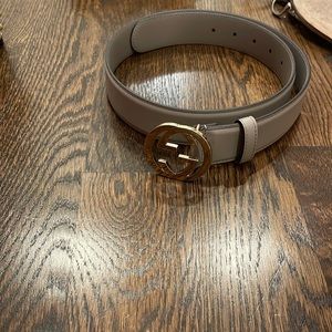 Grey Gucci belt size 85